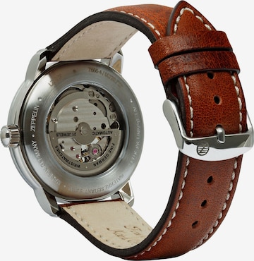 Zeppelin Analog Watch 'Open Heart' in Brown