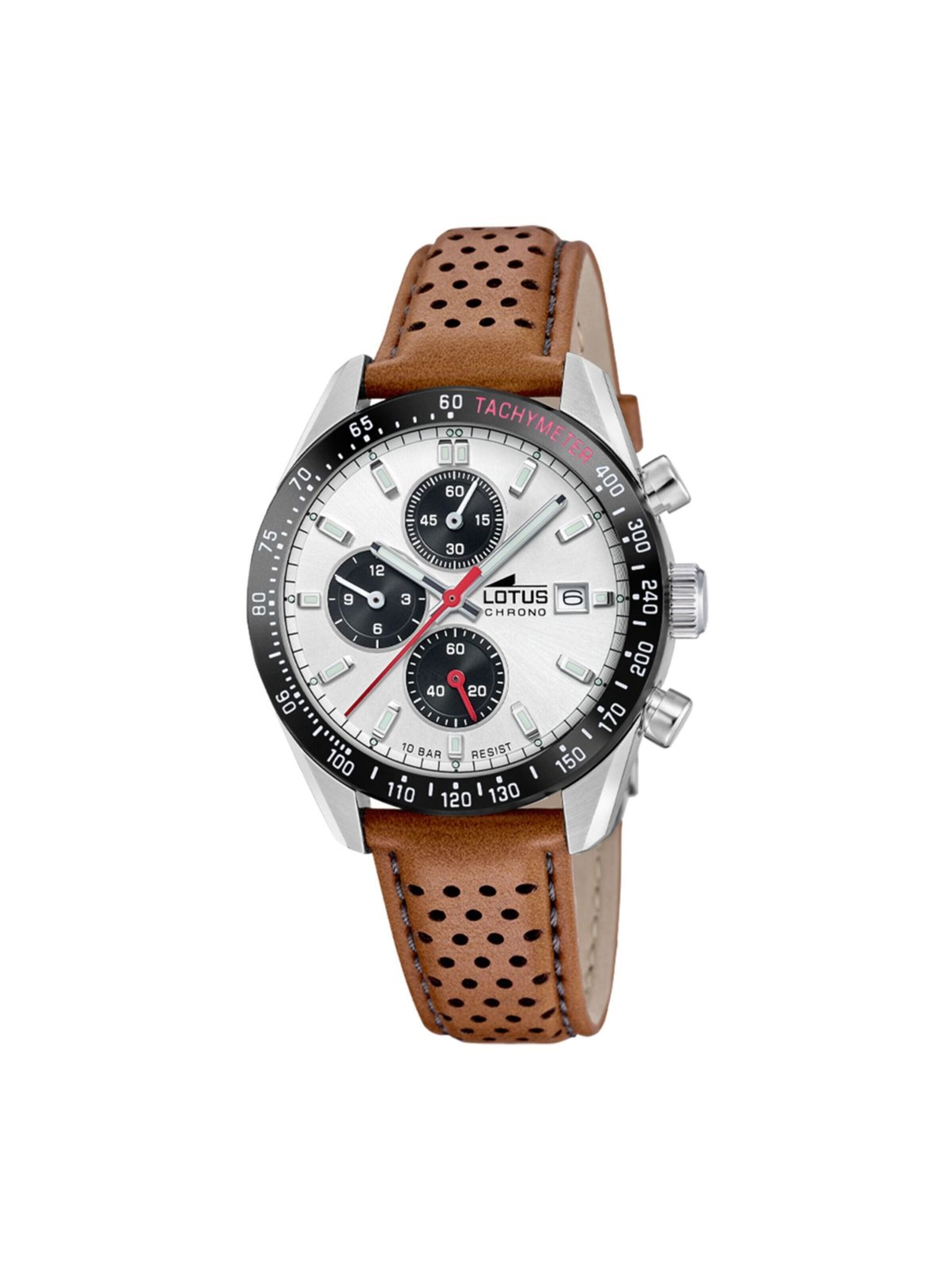 Lotus Analoog horloge in Wit: voorkant