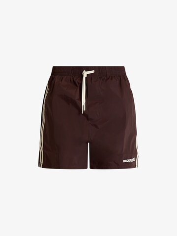 DSQUARED2 - Calções de banho em castanho: frente