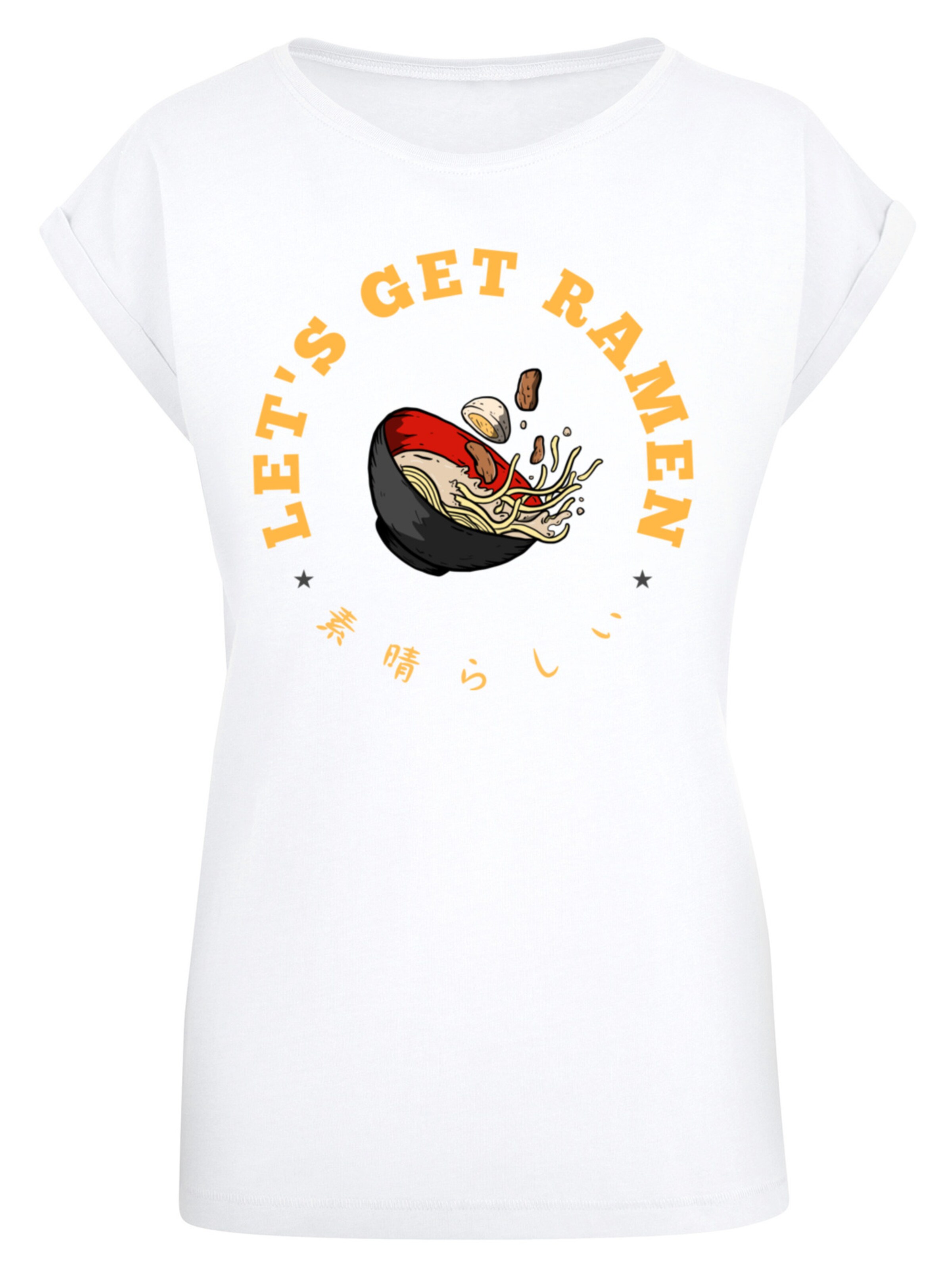 F4NT4STIC Shirt 'Lets get Ramen' in White: front