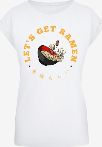 F4NT4STIC Shirt 'Lets get Ramen' in White: front