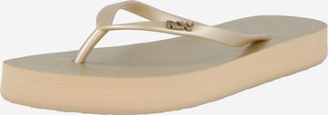 Flip-flops 'Viva Higher' de la ROXY pe auriu: față