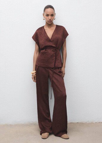 MANGO Weste 'Flor' in Braun: Vorderseite