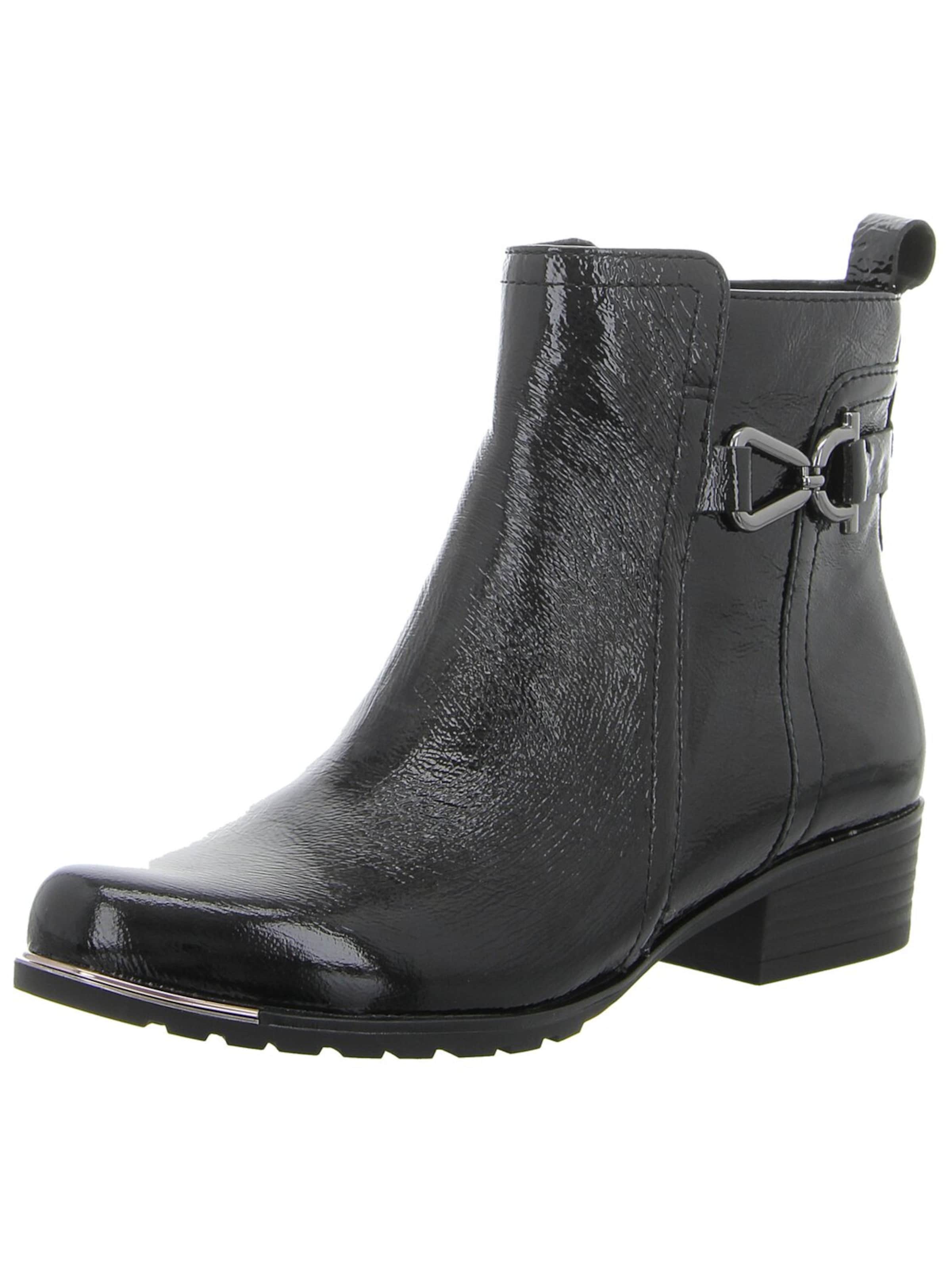 CAPRICE Stiefelette 'Damen Stiefelette 9-25403-45-017 Lack in schwarz'‌‌‌‌‌‌‌‌ in Schwarz: Vorderseite
