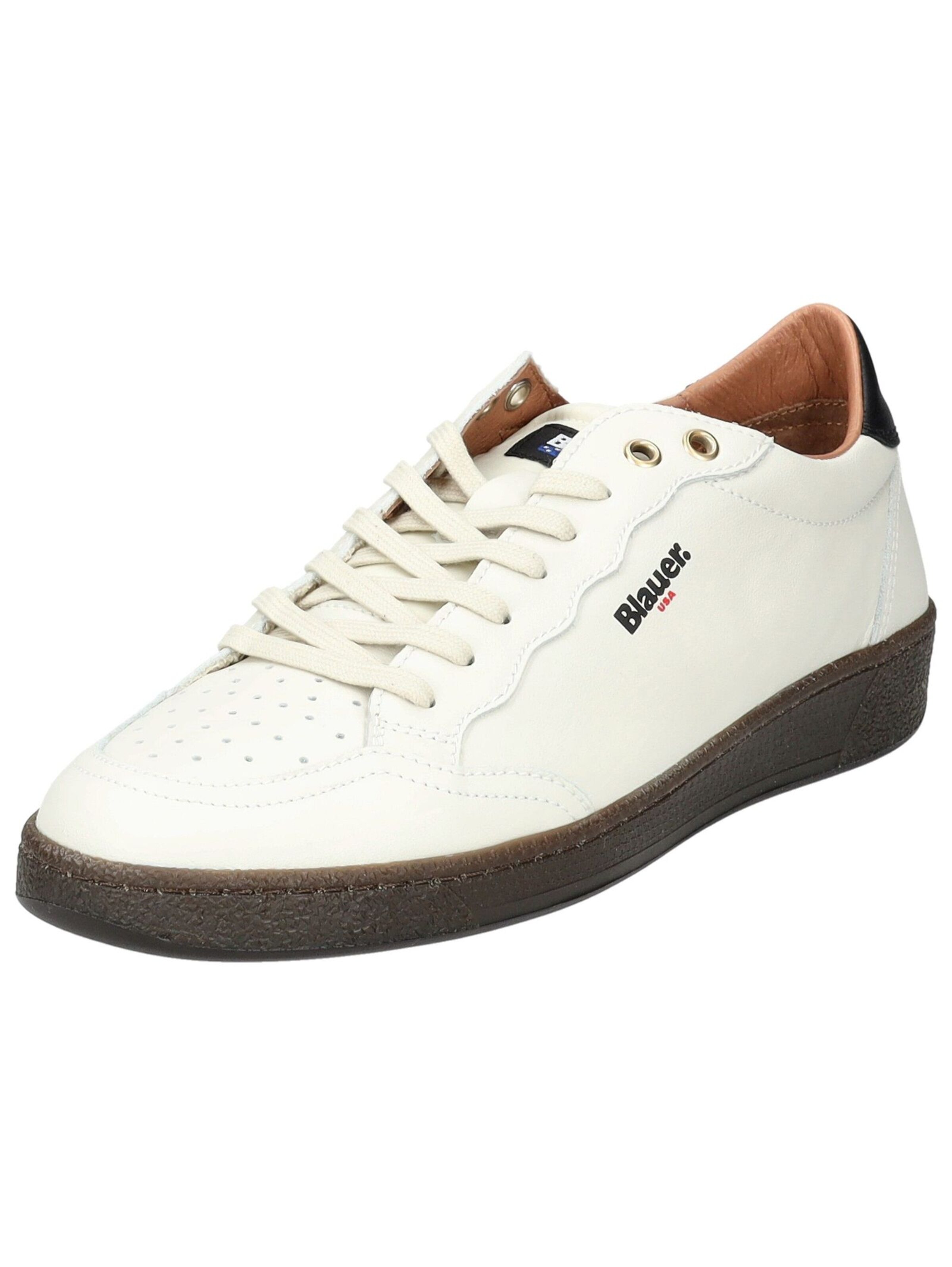 Baskets basses Blauer.USA en blanc : devant