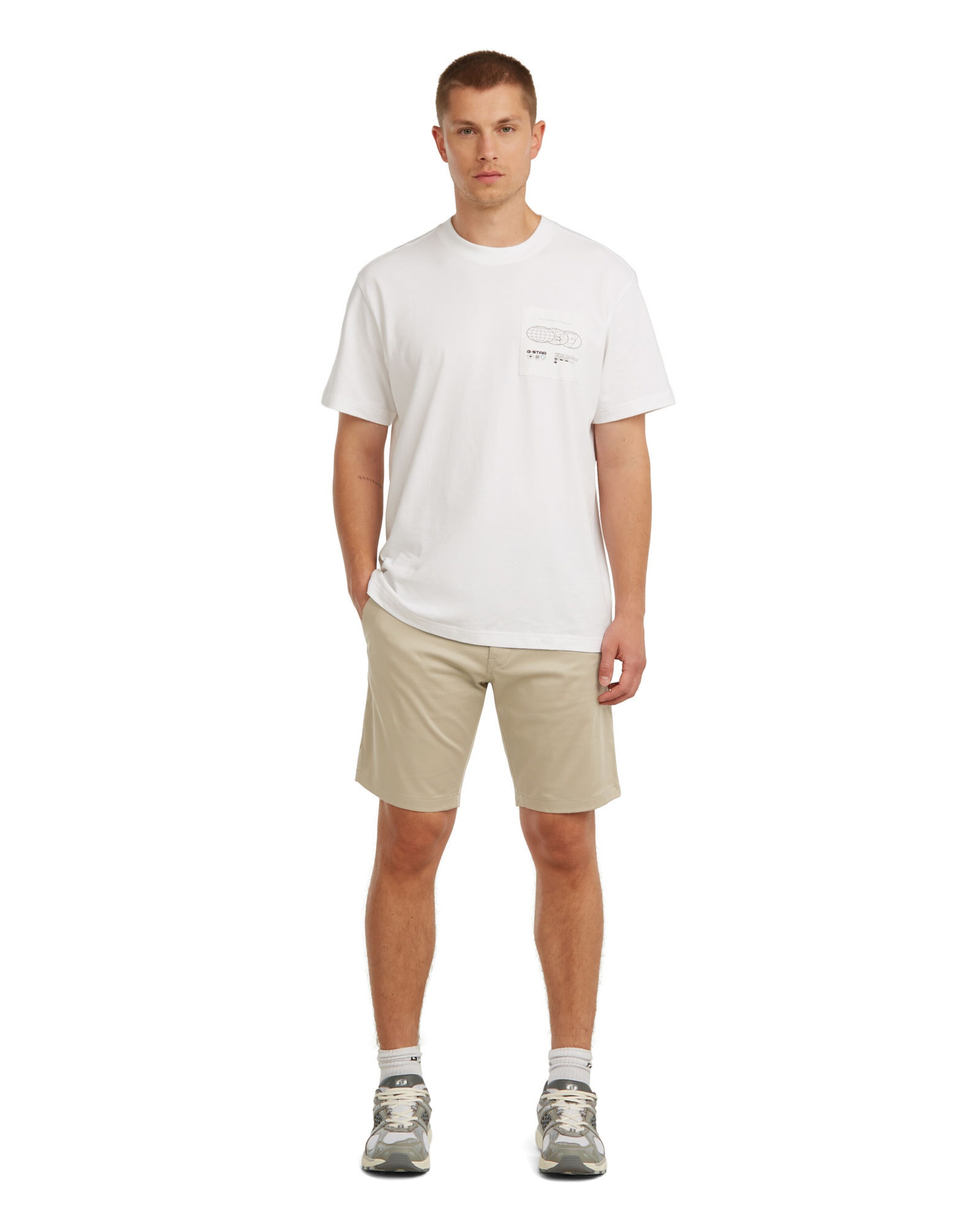G-STAR Slimfit Shorts - 'Bronson 3.0 Slim Chino Short' in Beige