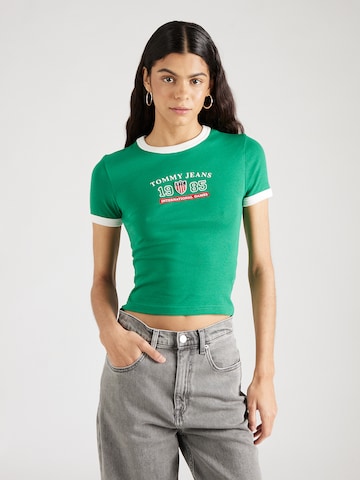Tommy Jeans Μπλουζάκι 'ARCHIVE GAMES' σε πράσινο: μπροστά
