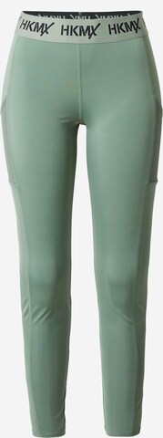 HKMX Skinny Workout Pants in Green: front