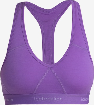 ICEBREAKER - Soutien Bustier Soutien de desporto 'Sprite' em roxo: frente