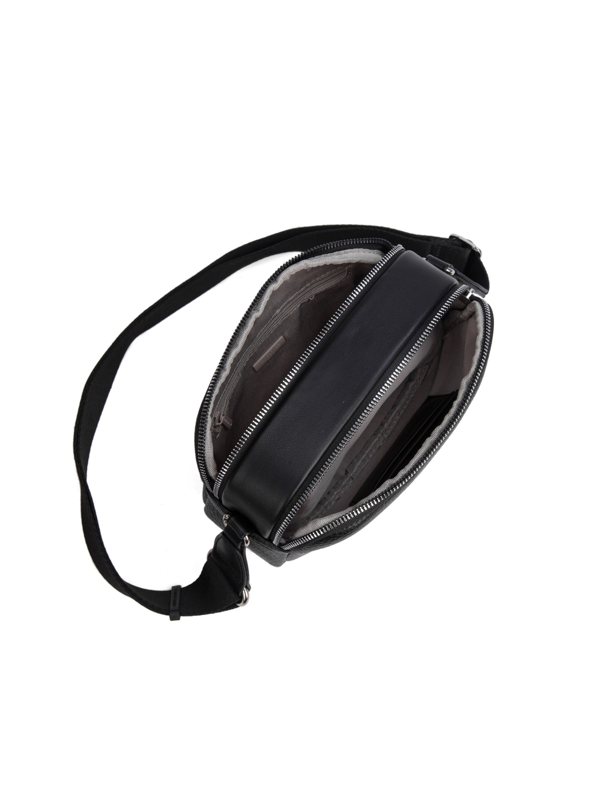 Borsa a tracolla 'Borsa a Tracolla David Jones Texture Grana Fine Doppio Scomparto' di David Jones in nero
