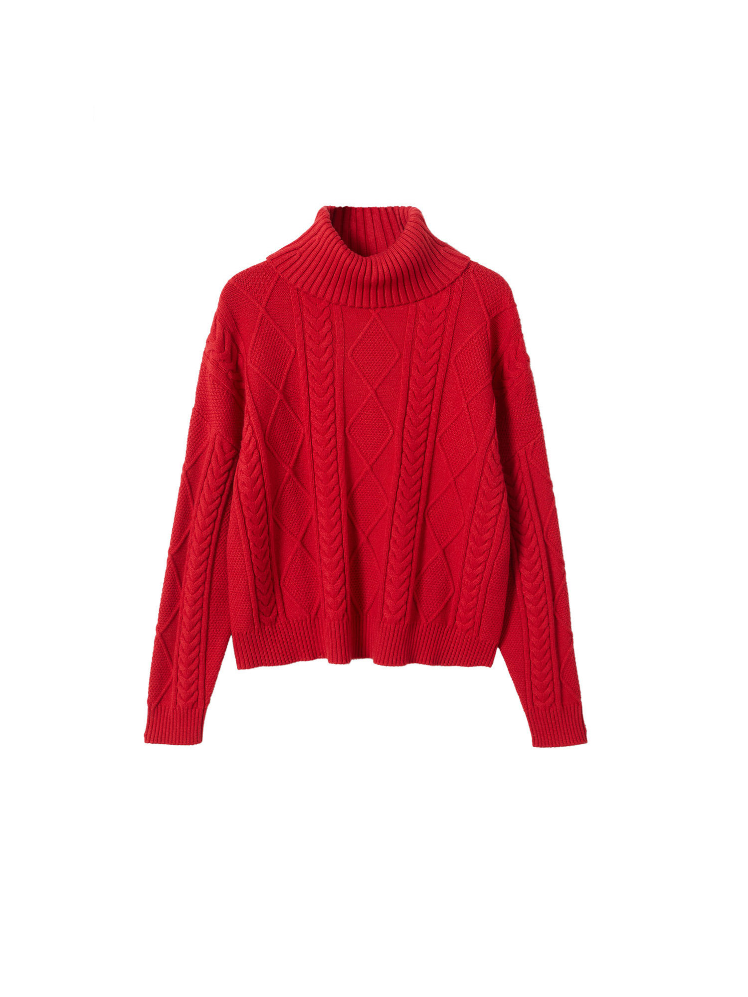 Odzież Dzianina MANGO Sweter w kolorze Czerwonym 