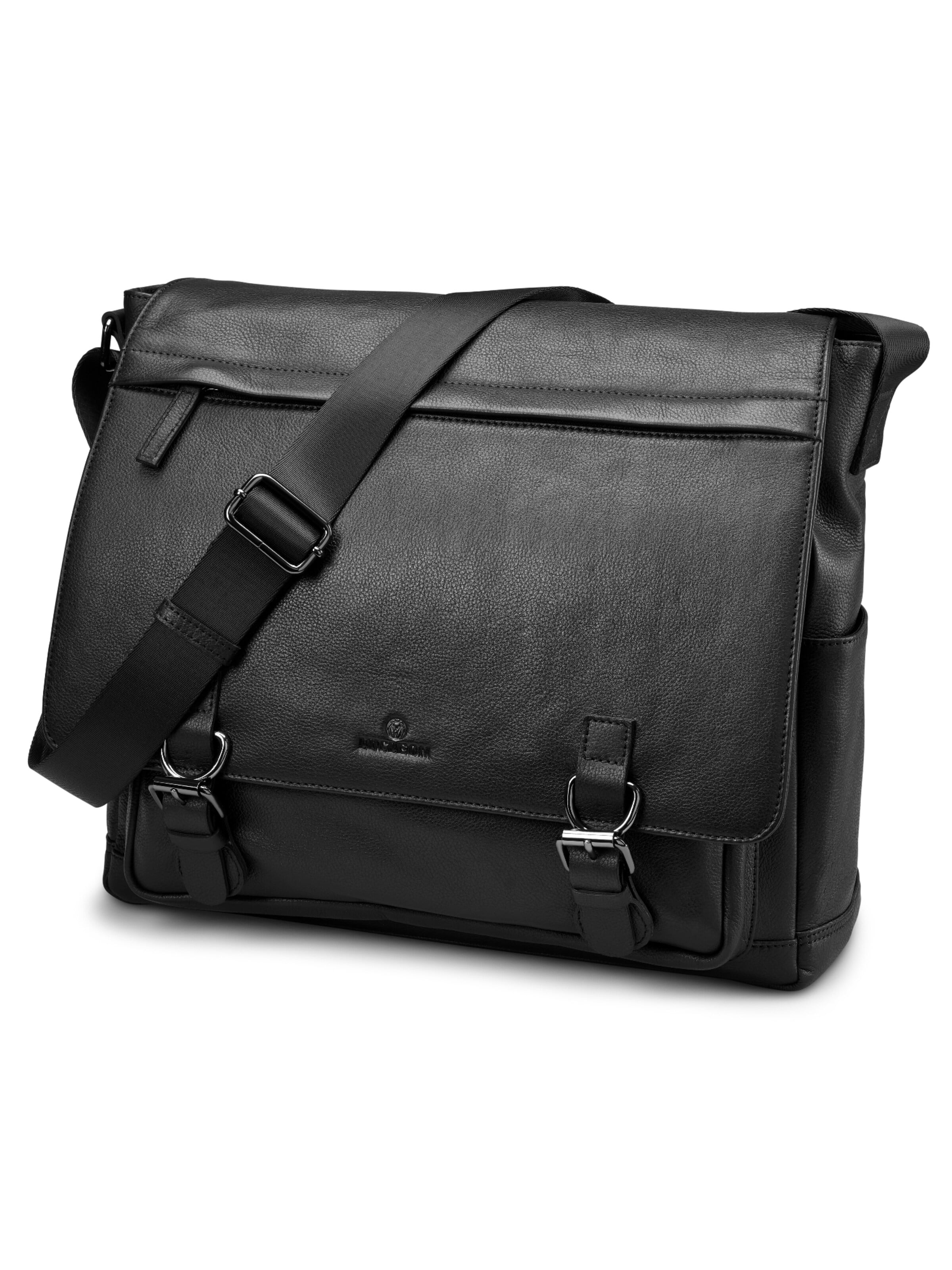 Lucleon Briefcase 'Bennett' in Black: front