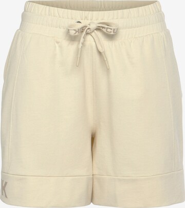 FCUK Wide leg Broek in Beige: voorkant