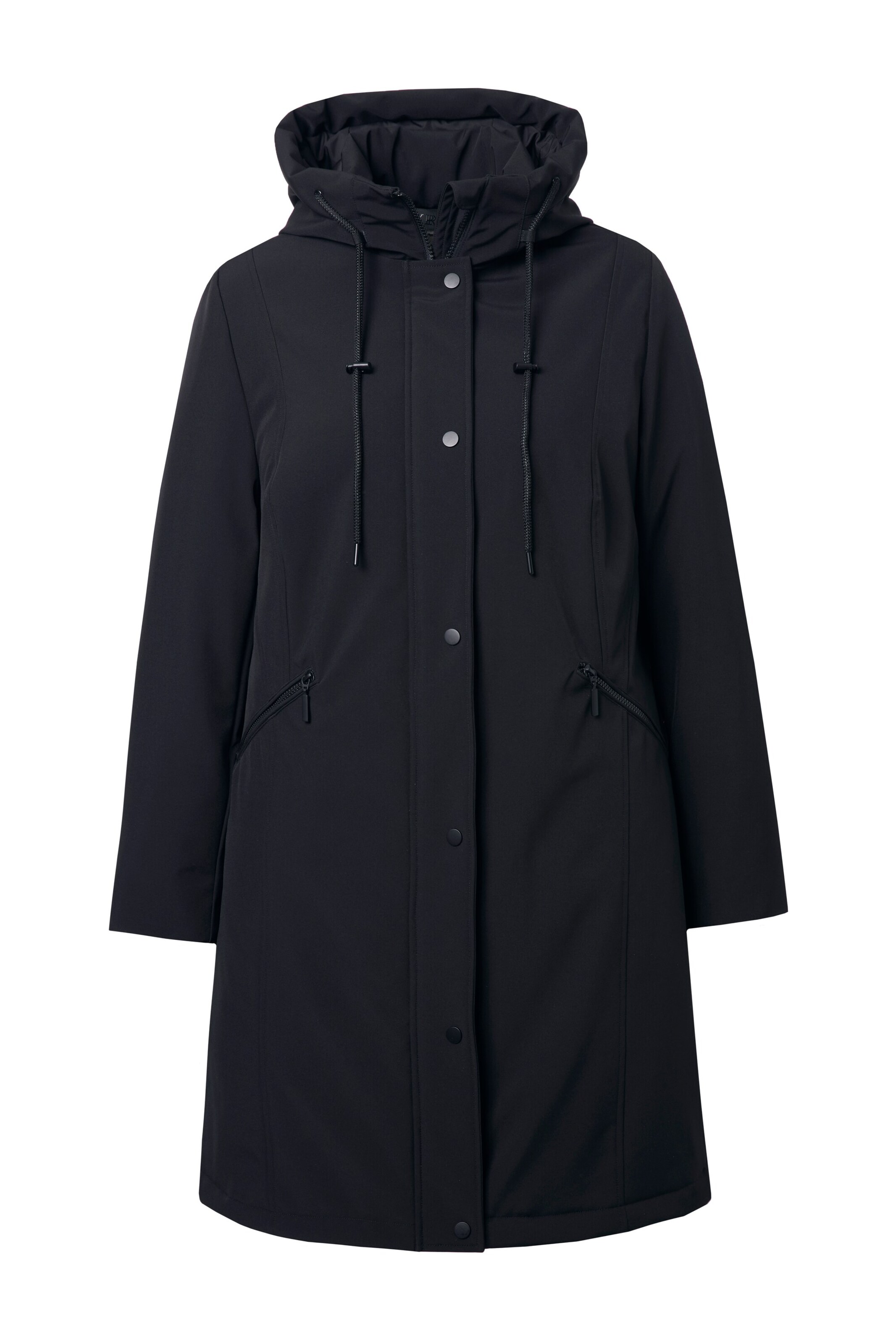 Ulla Popken Between-season jacket in Black: front