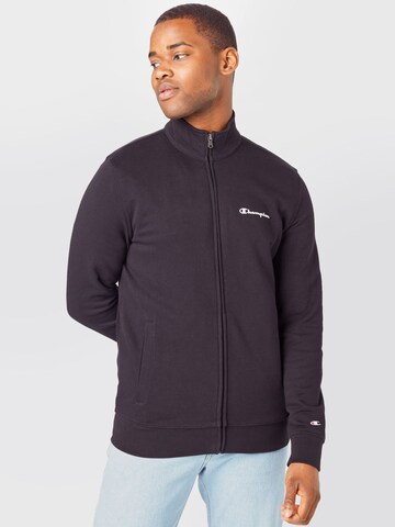 Champion Authentic Athletic Apparel Sweatjacke in Schwarz: predná strana