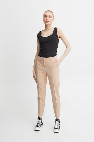 ICHI - Slimfit Calças chino 'LEXI' em laranja