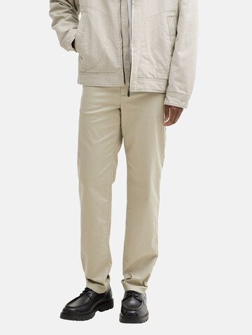 TOM TAILOR DENIM Regular Chino trousers in Beige: front