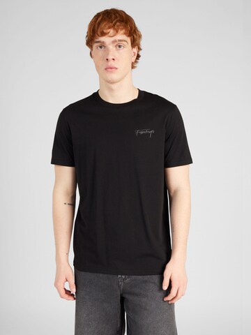 T-Shirt QS en noir : devant