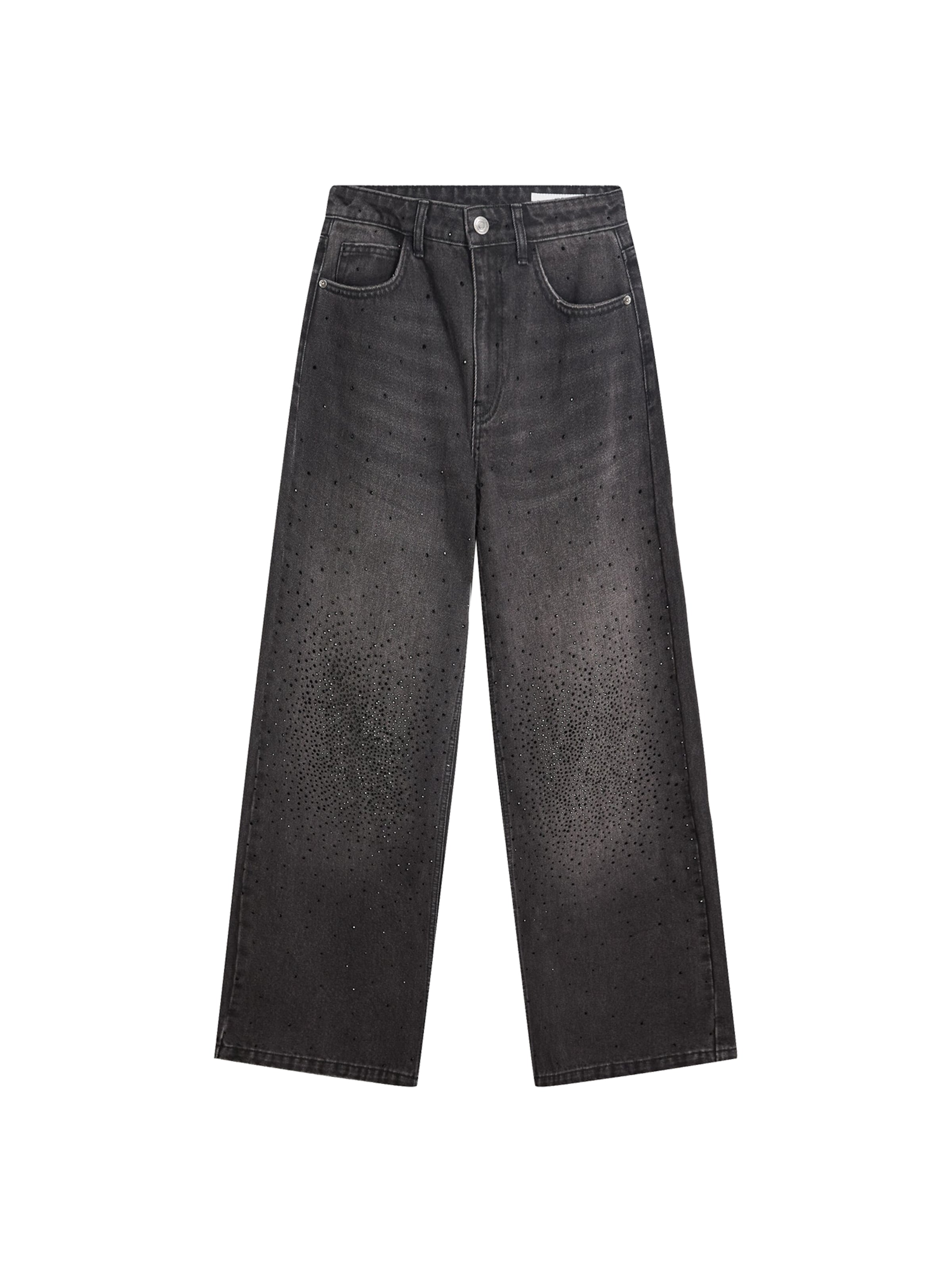 Bershka Wide leg Jeans i svart: framsida