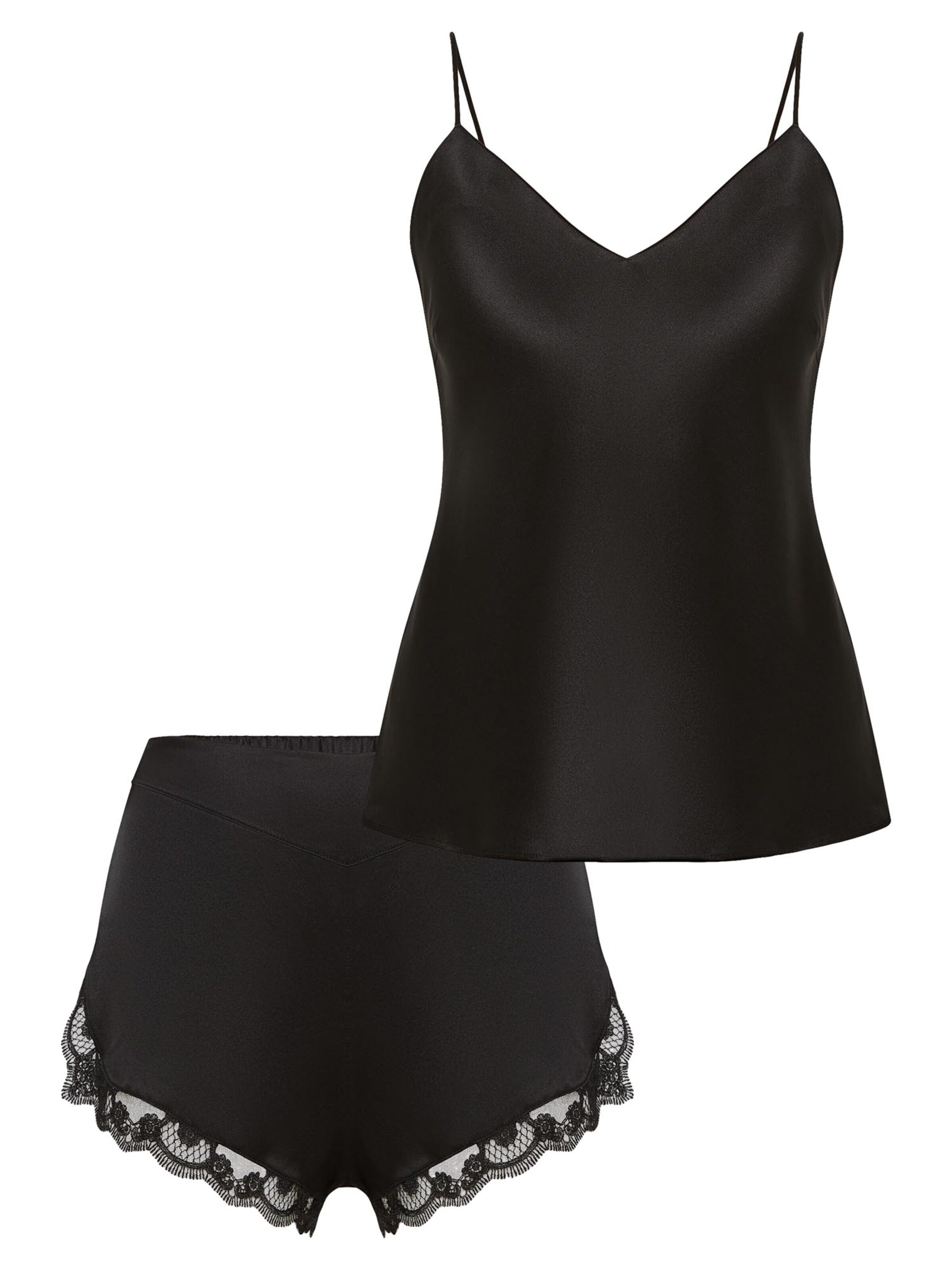Simone Perele Pajama 'Love Me' in Black: front