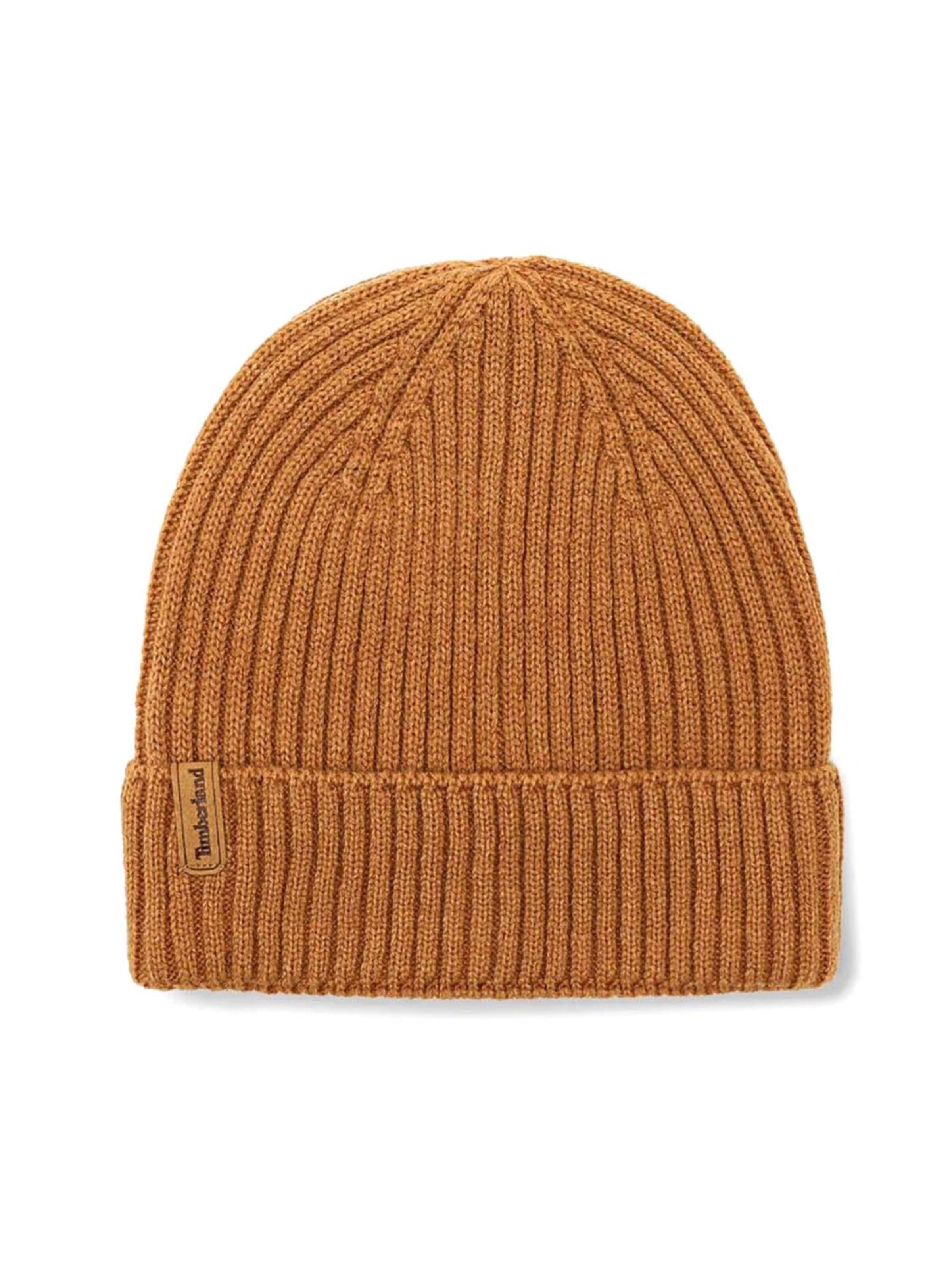 TIMBERLAND Czapka 'Rib Knit Beanie -- Orange' w kolorze brązowy: przód