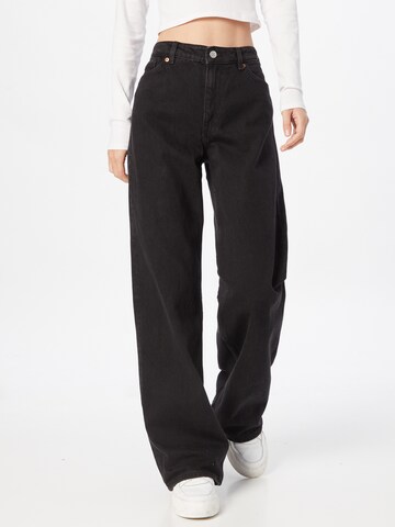 Monki Szeroka nogawka Jeansy w kolorze czarny: przód