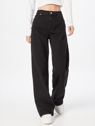 Monki Wide Leg Jeans in Schwarz: predná strana