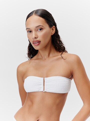 Bandeau Hauts de bikini 'Rika' LeGer by Lena Gercke en blanc : devant