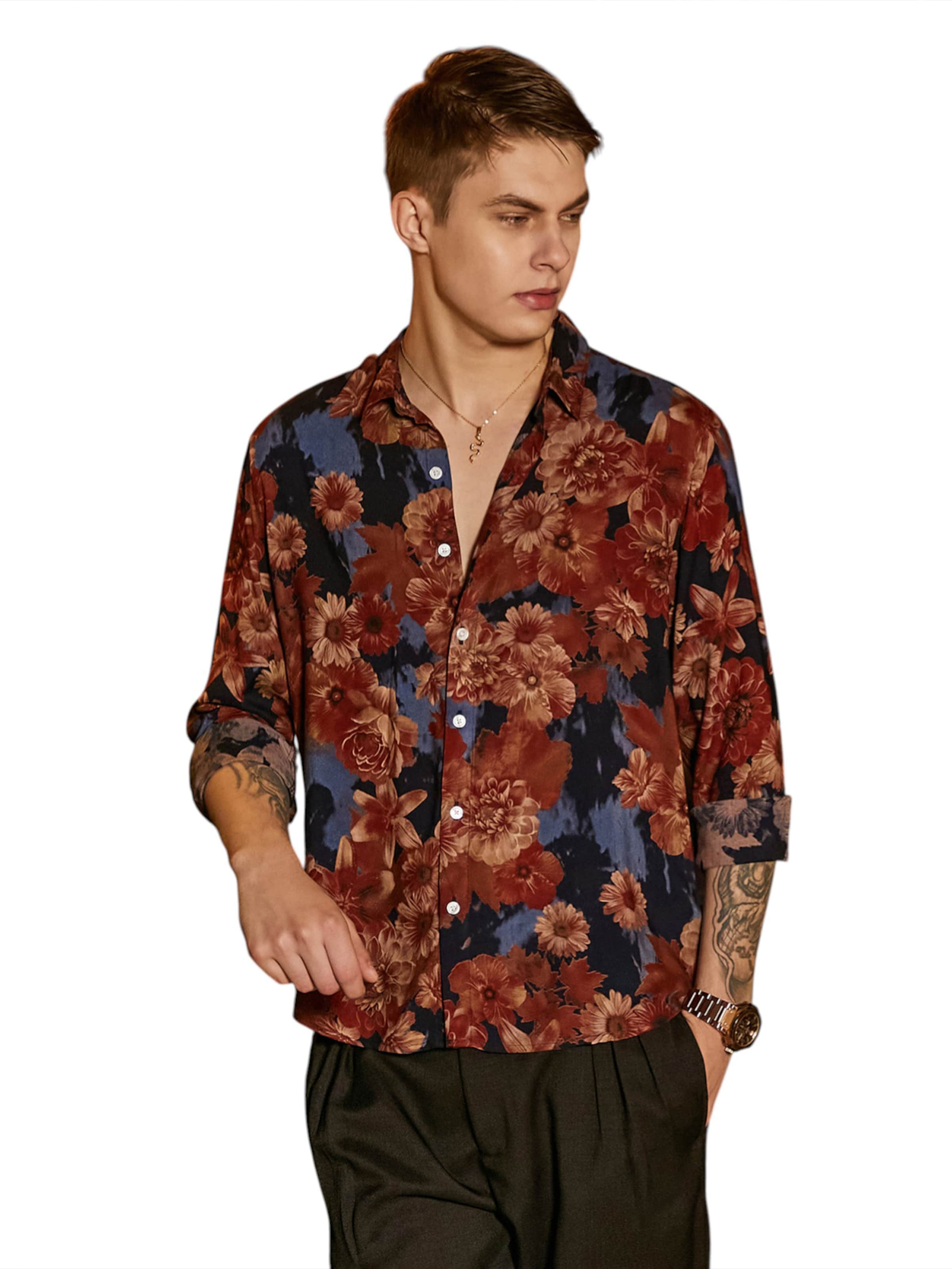 Campus Sutra - Ajuste regular Camisa 'Bristol' en marrón