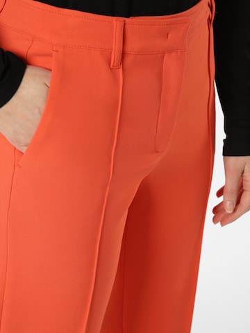Marc Cain Regular Pleat-Front Pants 'Fordon' in Orange