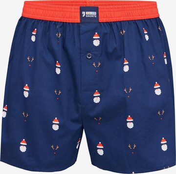 Boxers ' XMAS ' Happy Shorts en bleu : devant