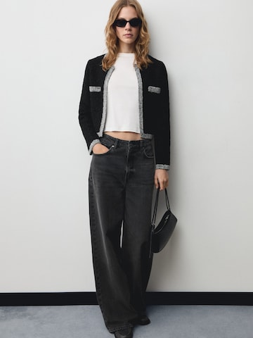 MANGO Knit cardigan 'Royal' in Black