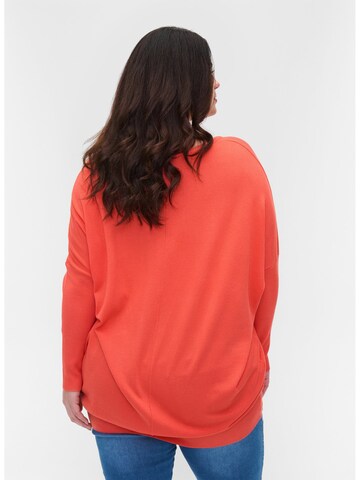 Zizzi Sweater 'Carrie' in Orange