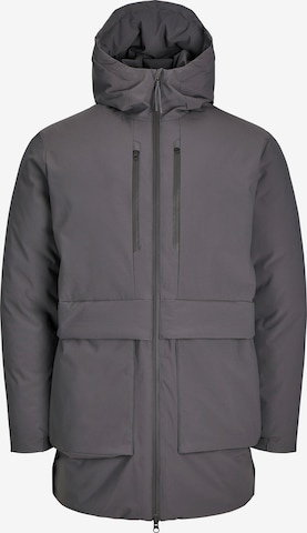 JACK & JONES Kevad-sügisparka 'JCOCharlie', värv hall: eest vaates