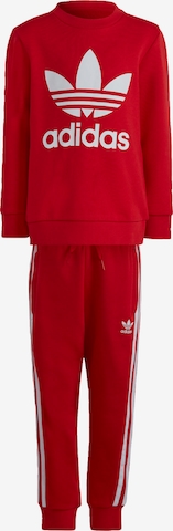 raudona ADIDAS ORIGINALS Treningas 'Adicolor Crew': priekis