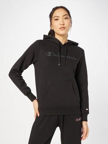 Champion Authentic Athletic Apparel Sweatshirt in Black: front