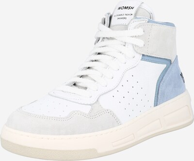 WOMSH Sneaker 'SUPER' in taubenblau / hellgrau / weiß, Produktansicht