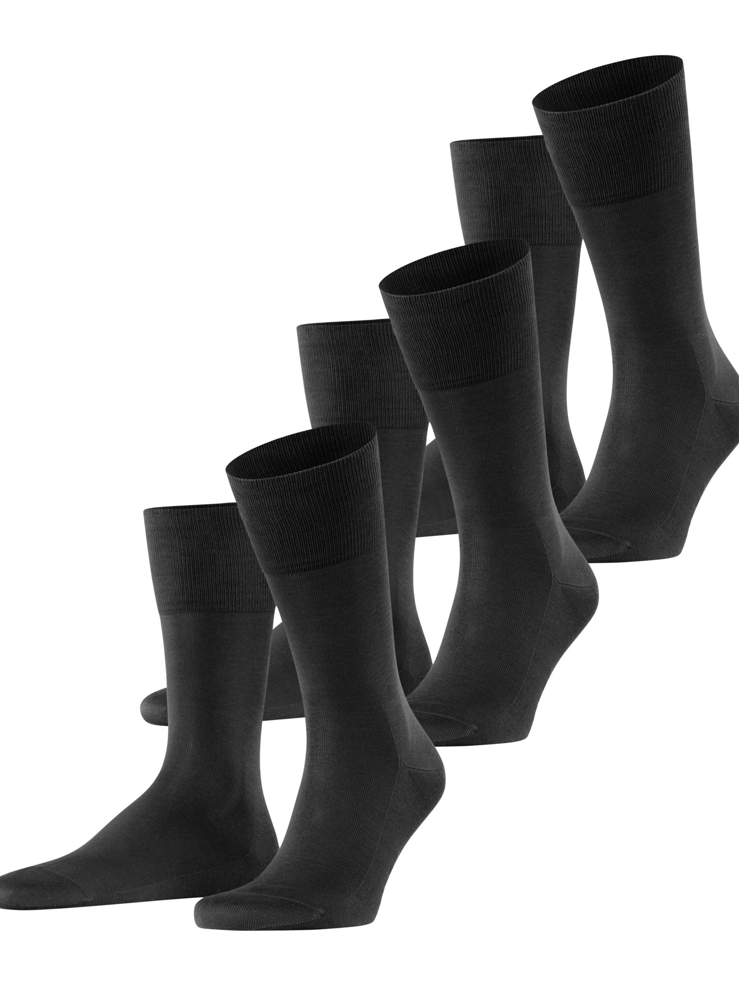 FALKE Socks 'Tiago 3-Pack' in Black: front