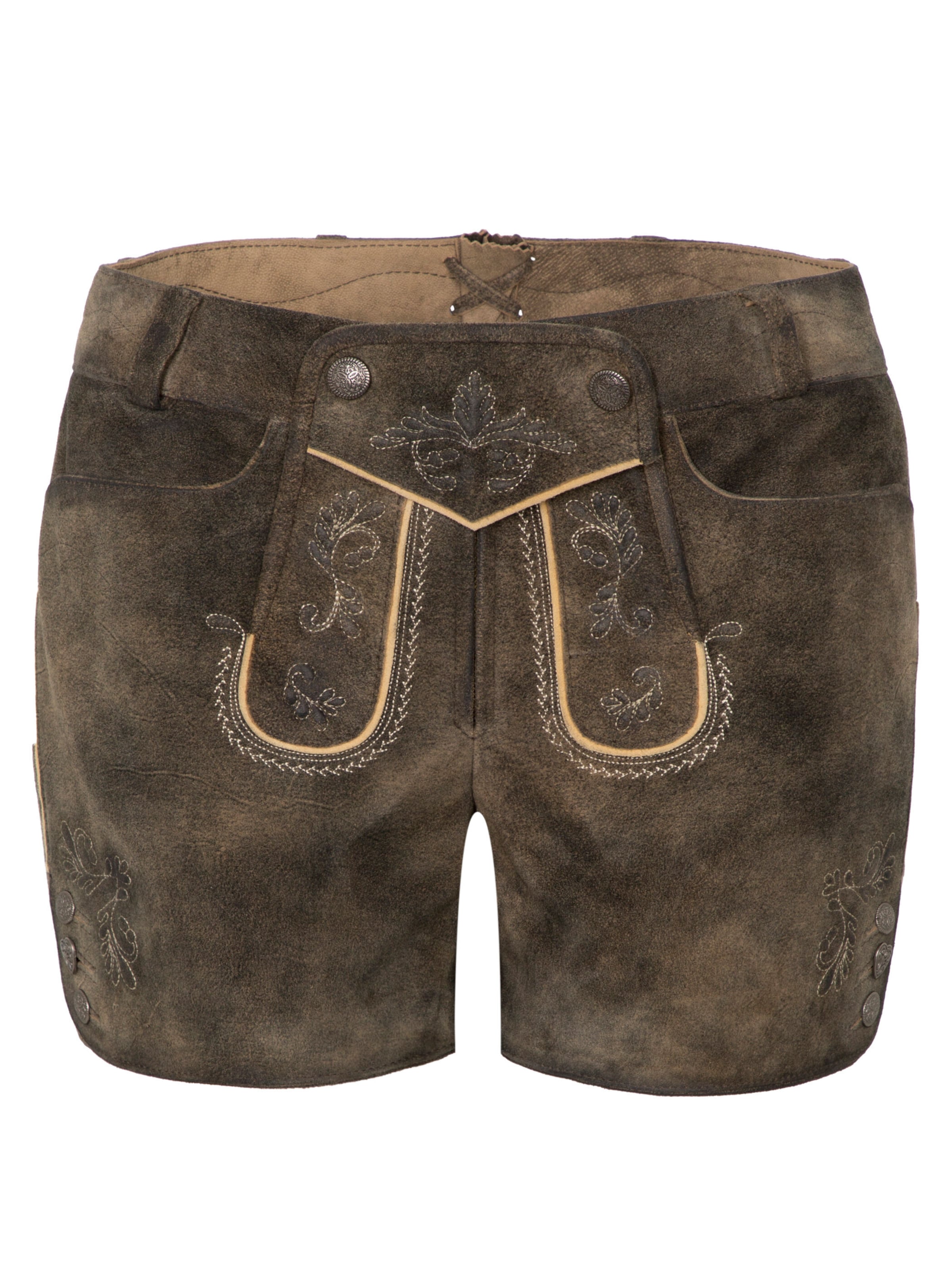 Coupe slim Pantalon folklorique SPIETH & WENSKY en marron : devant