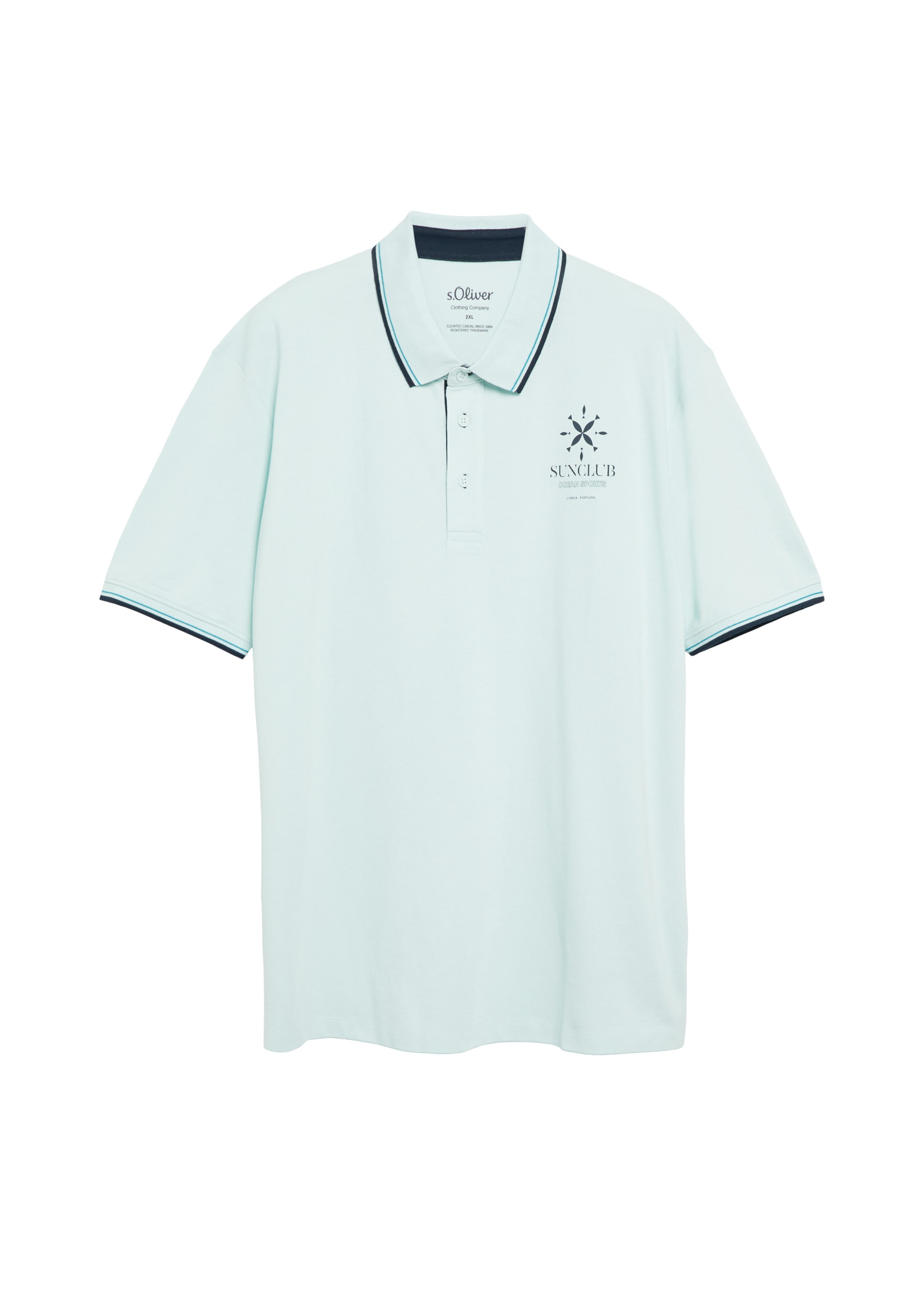 s.Oliver Men Big Sizes Shirt in Blue: front