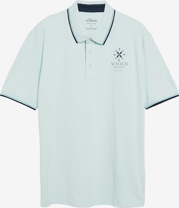 s.Oliver Men Big Sizes Shirt in Blue: front