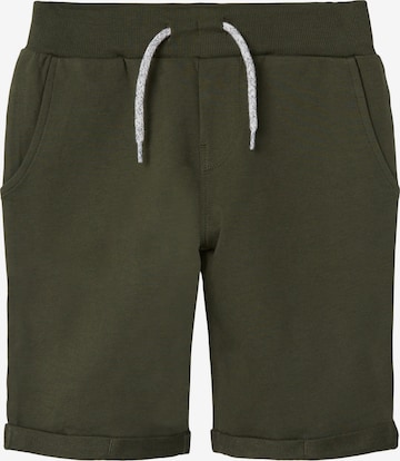 Regular Pantalon 'Vermo' NAME IT en vert : devant