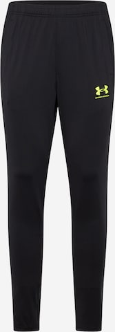 UNDER ARMOUR Slimfit Športne hlače 'Challenger' | črna barva: sprednja stran