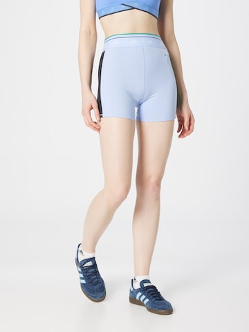 ADIDAS PERFORMANCE Skinny Sporthose 'Techfit Colorblock 3-Inch' in Blau: predná strana
