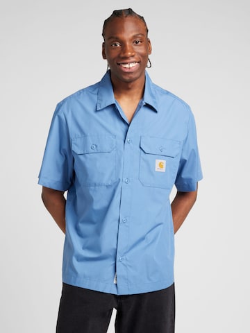 Carhartt WIP Comfort fit Button Up Shirt in Blue: front