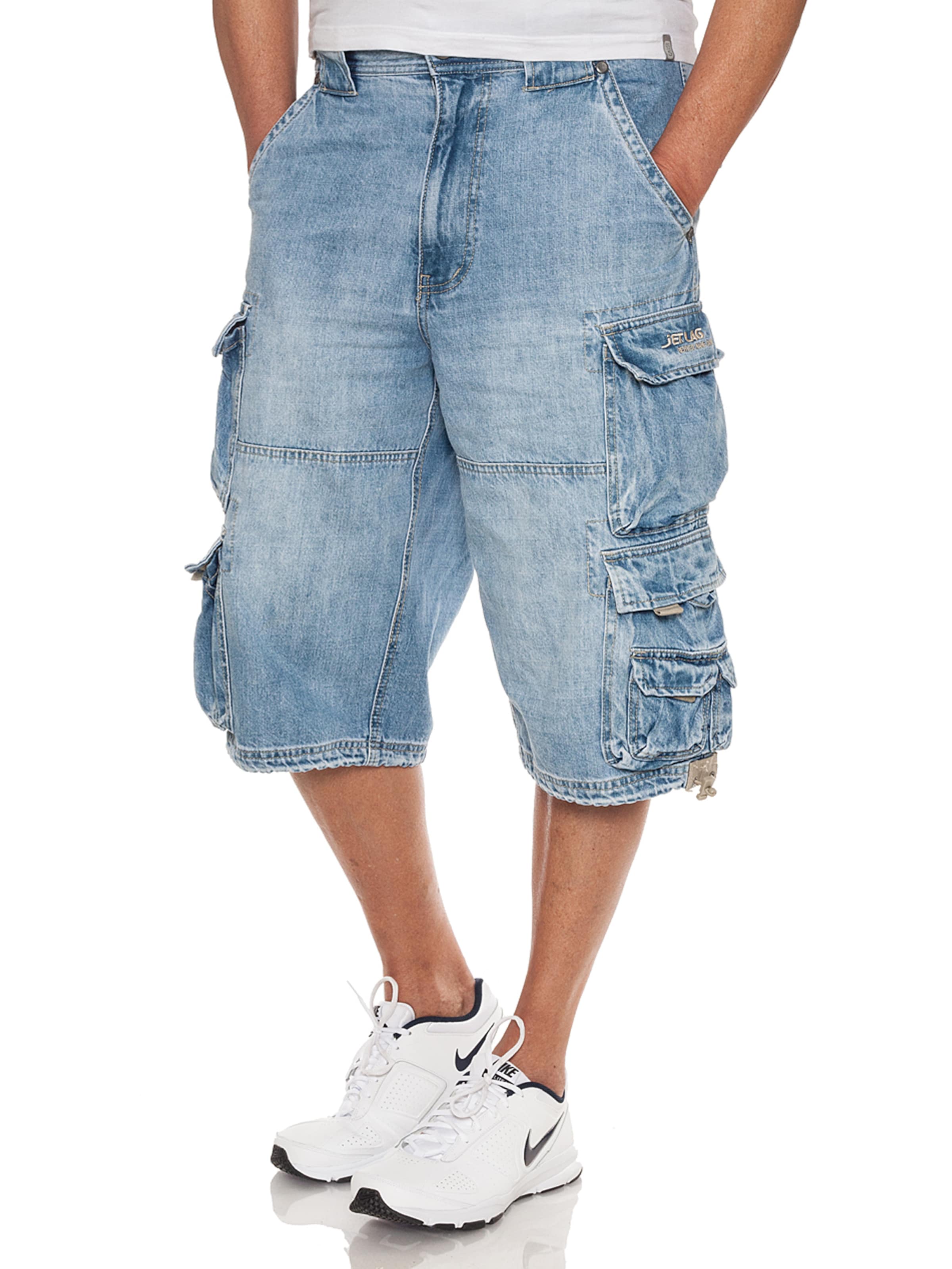 JET LAG Regular Cargo Jeans in Blue: front