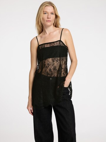 SELECTED Top in Schwarz: Vorderseite