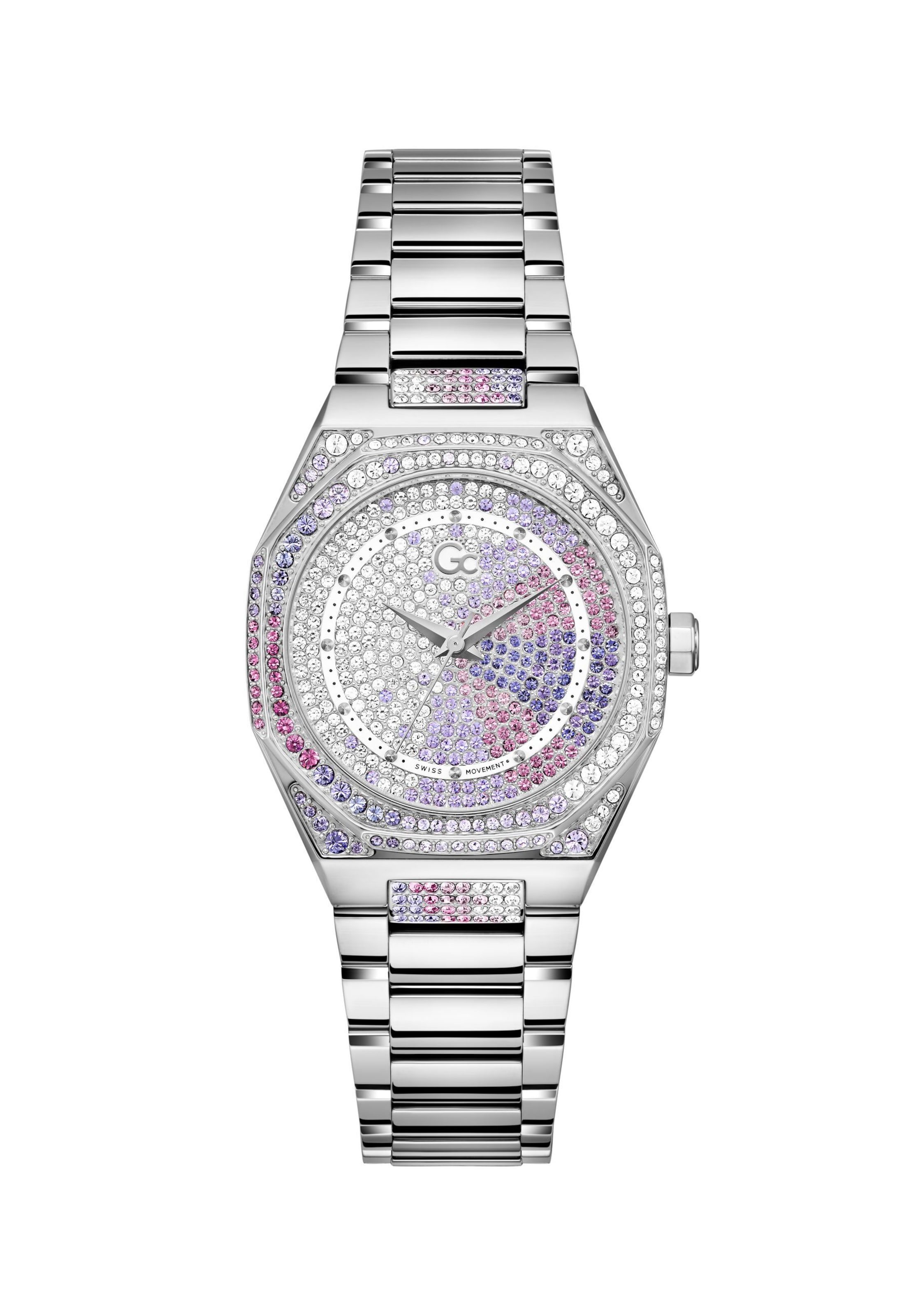 Gc Analog watch 'Coussin Sleek Lady' in Silver: front