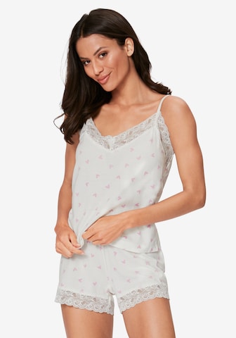 s.Oliver Short Pajama Set in White: front