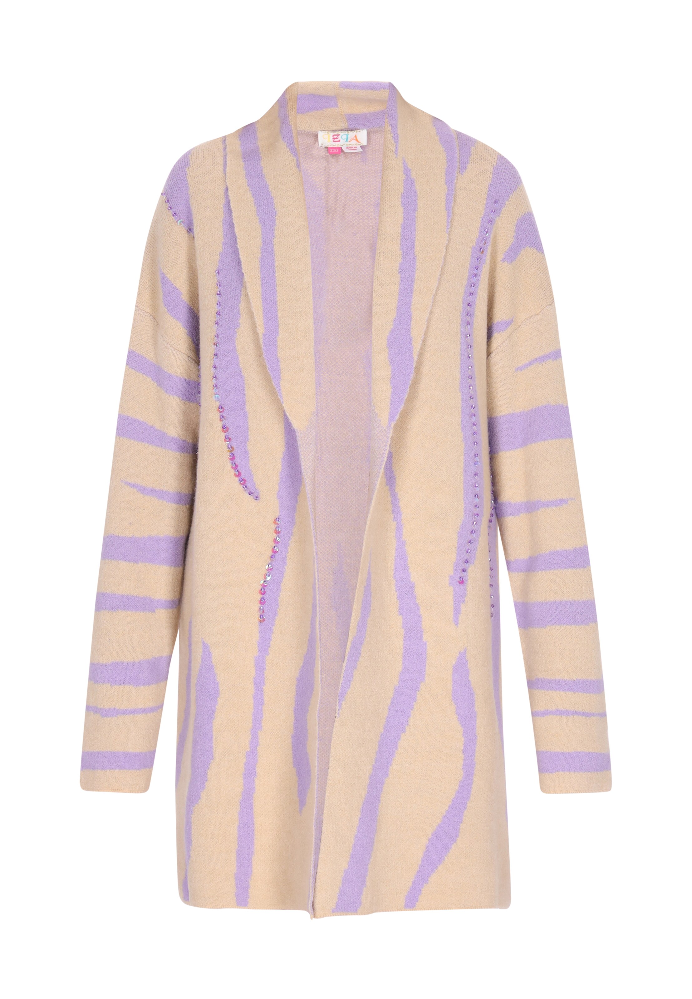 IZIA Strickjacke in Beige: Vorderseite